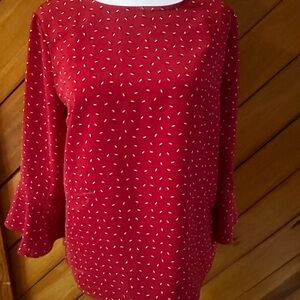 Red and White Patterned Shirt